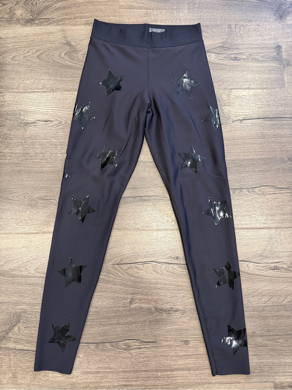 ultracor Black Leggings with Glossy Stars knockout ankle